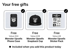 Free gift picker letting shoppers choose their gift