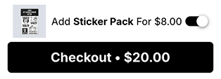 One-tick in-cart add-on offer above the checkout button